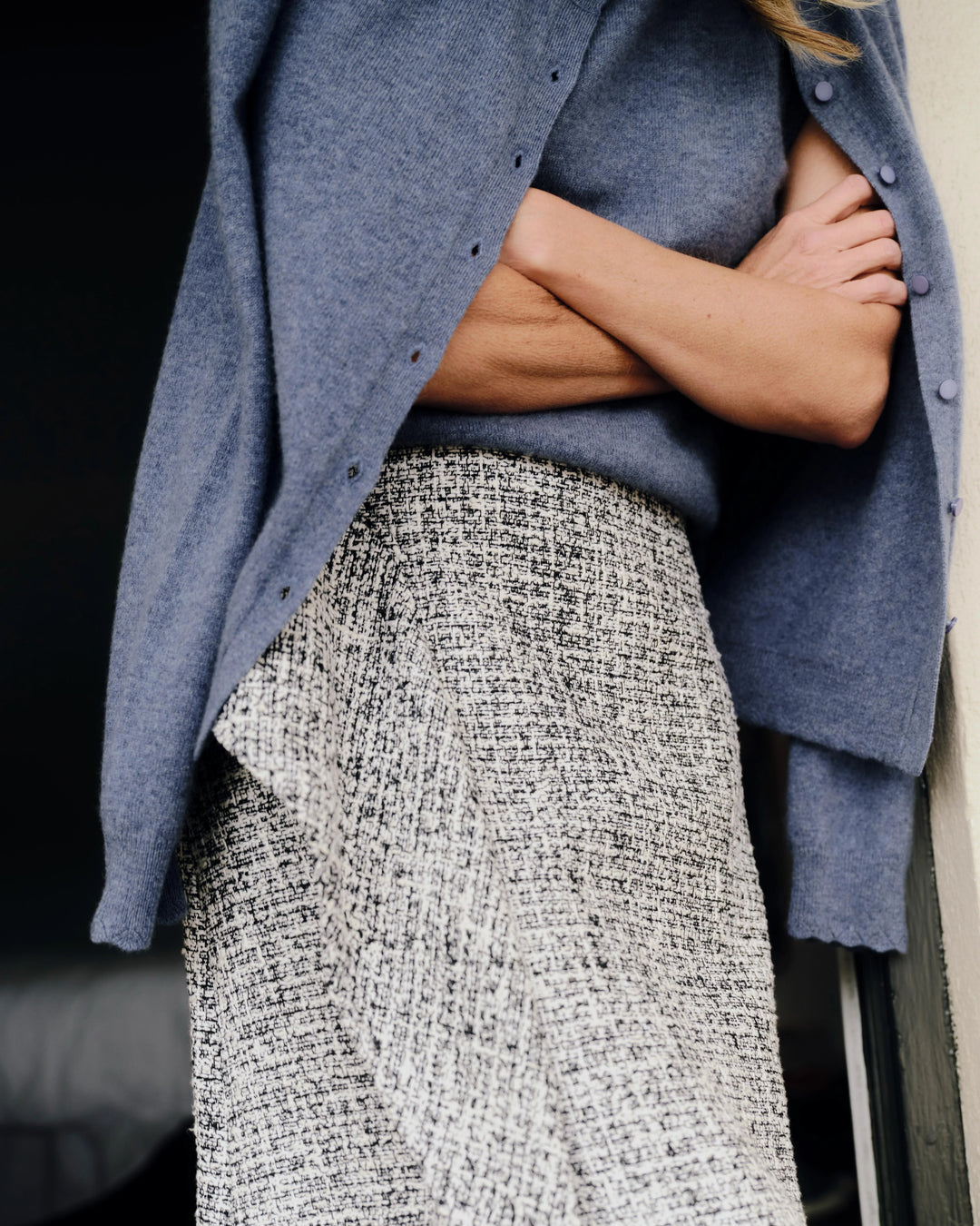 Juniper Midi Skirt | Multicolor tweed