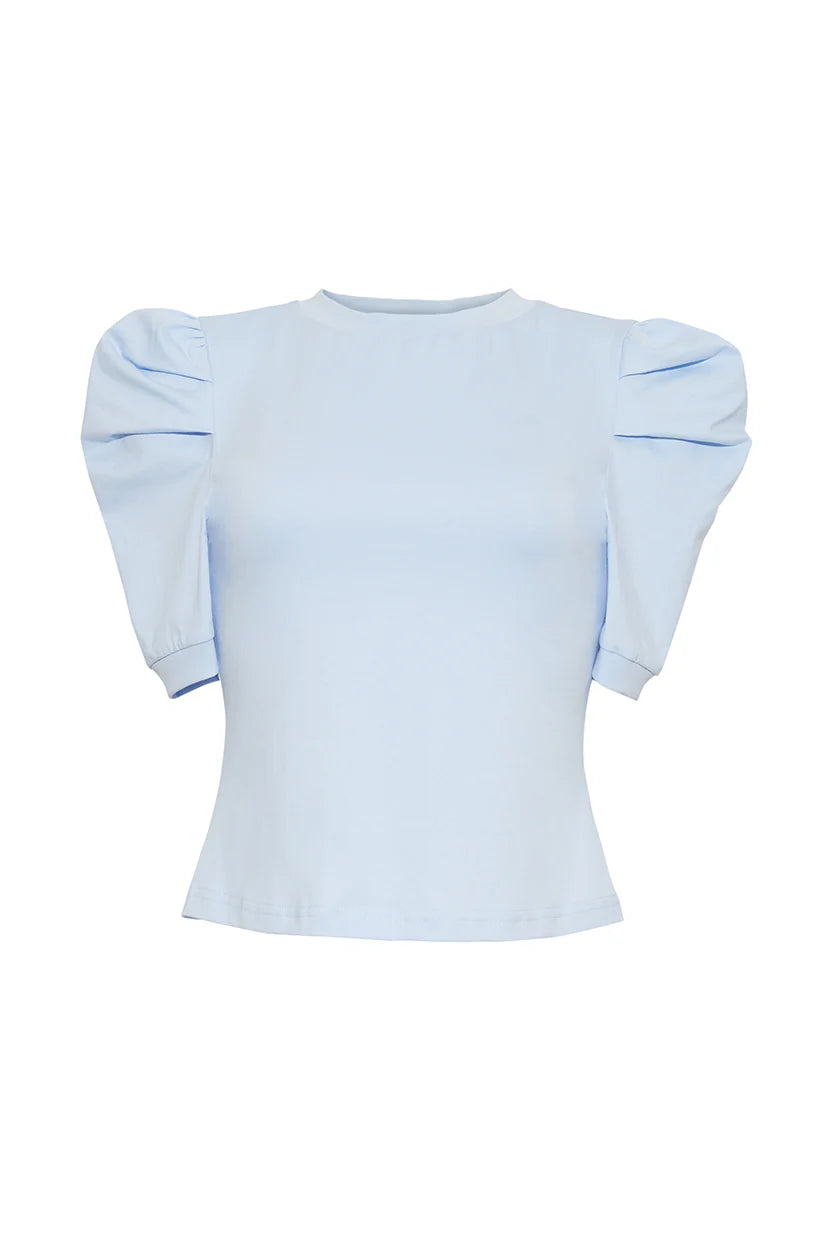 The Blair Puff Sleeve Tee | Sky - Charlotte's Inc
