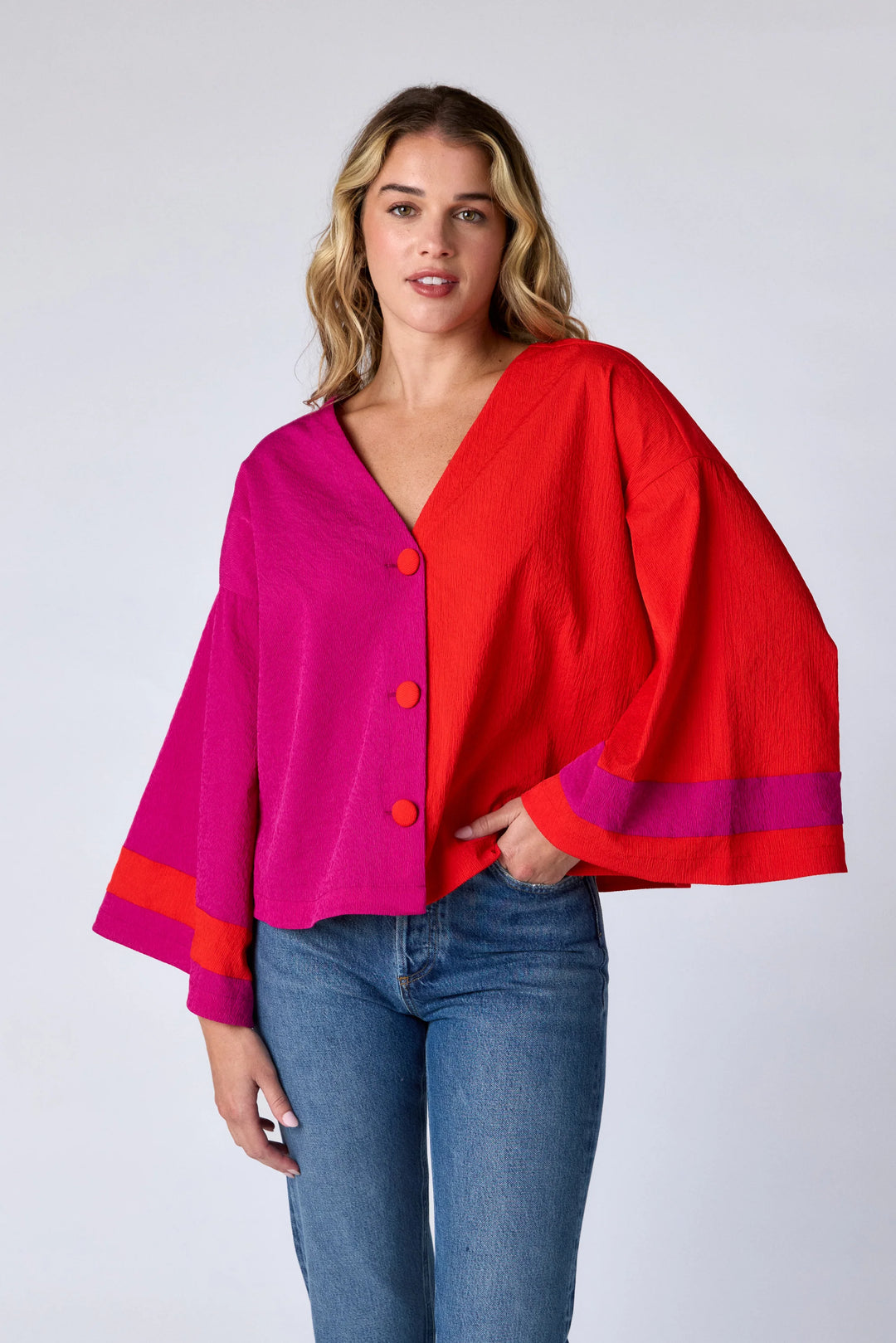 Esme Top | Sangria Color Block