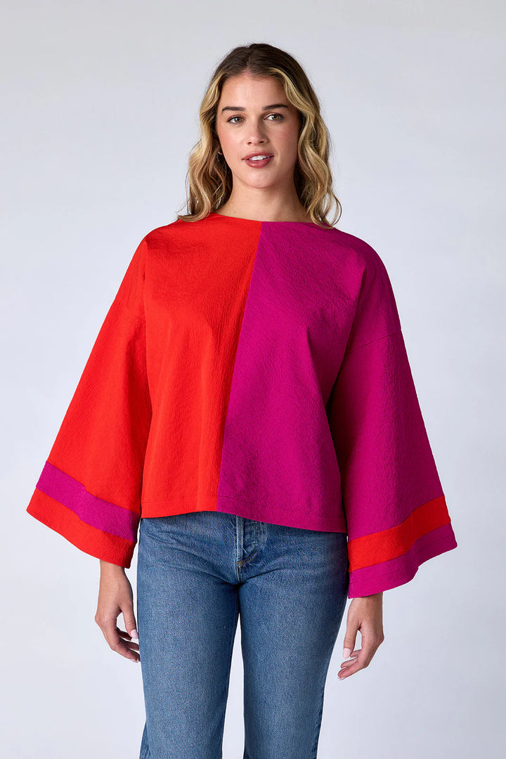 Esme Top | Sangria Color Block