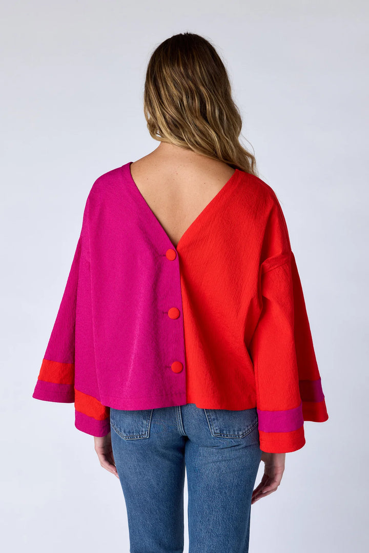 Esme Top | Sangria Color Block
