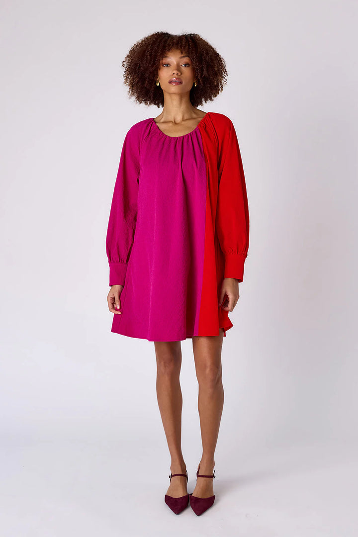 Bentley Dress | Sangria Color Block