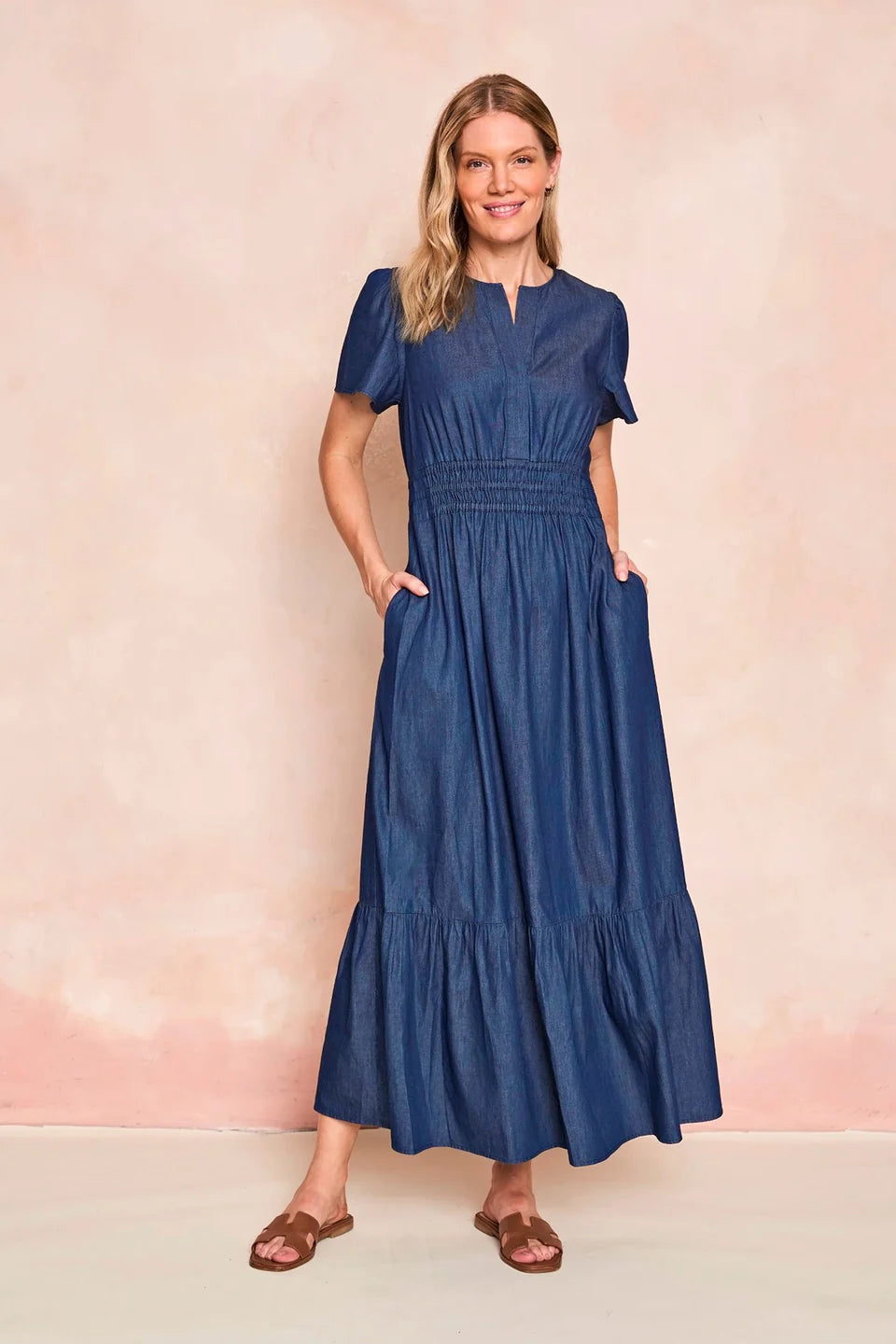 Eloise Dress | Chambray - Charlotte's Inc