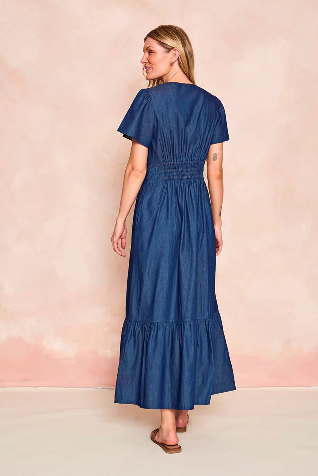 Eloise Dress | Chambray - Charlotte's Inc