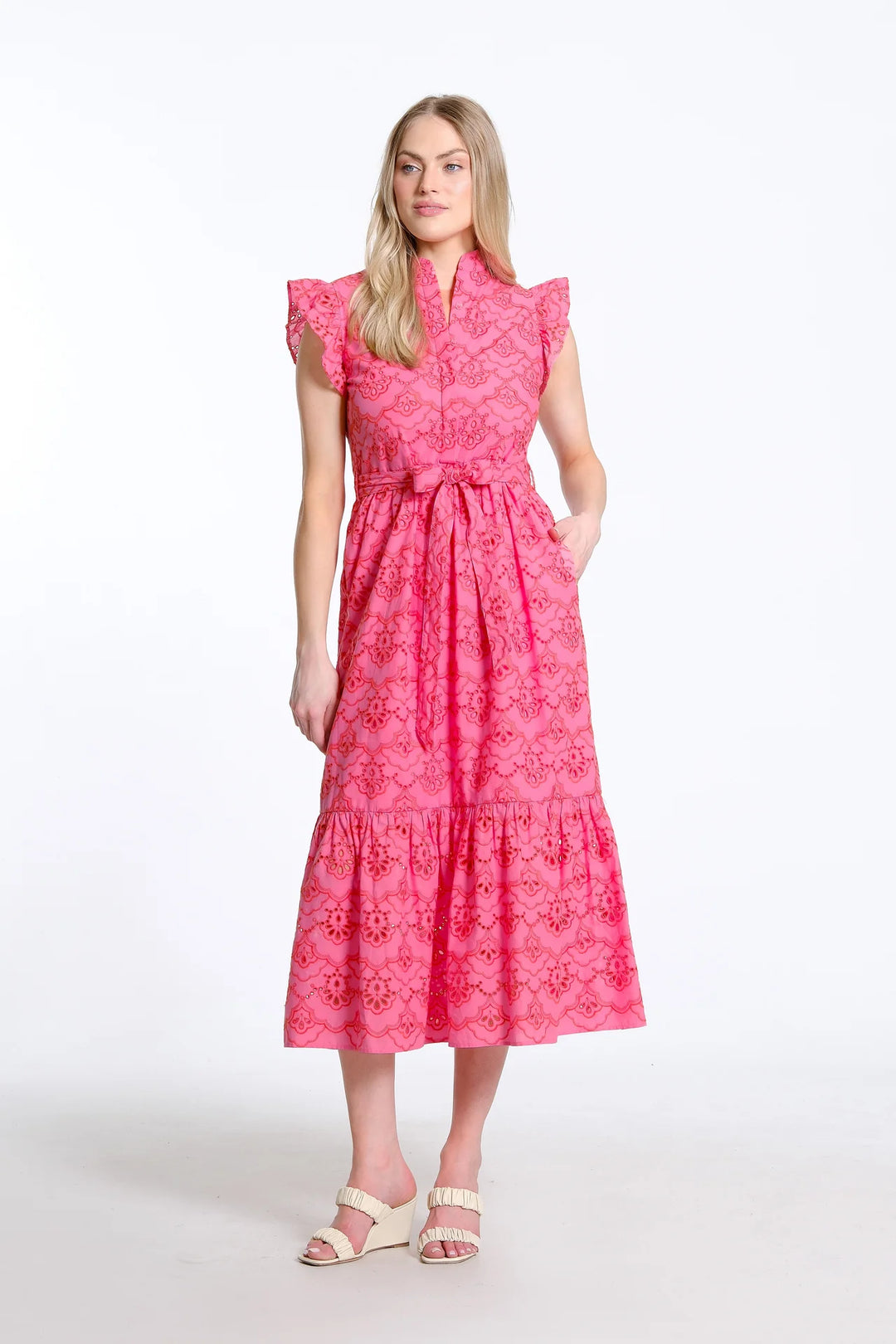 Taylor Dress | Island Pink Eyelet
