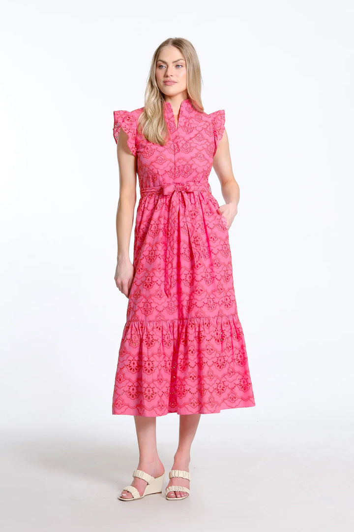 Taylor Dress | Island Pink Eyelet