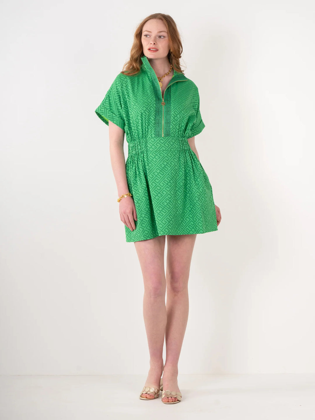 Pullover Dress | Fairway Green Monogram