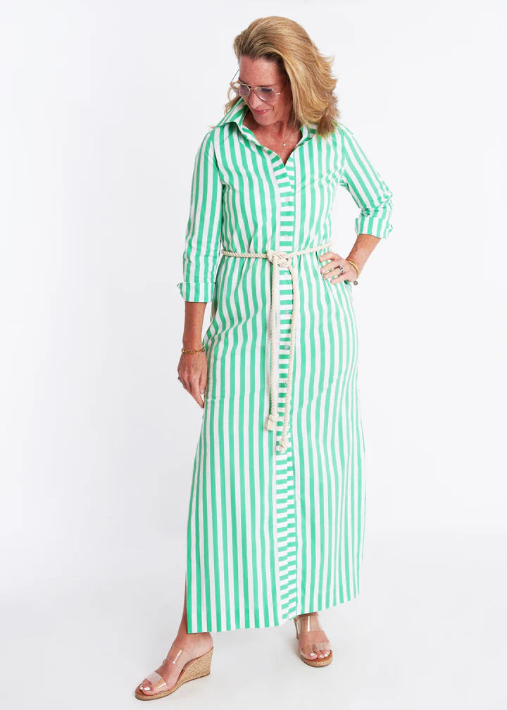 Monteith Caftan | Green Stripe