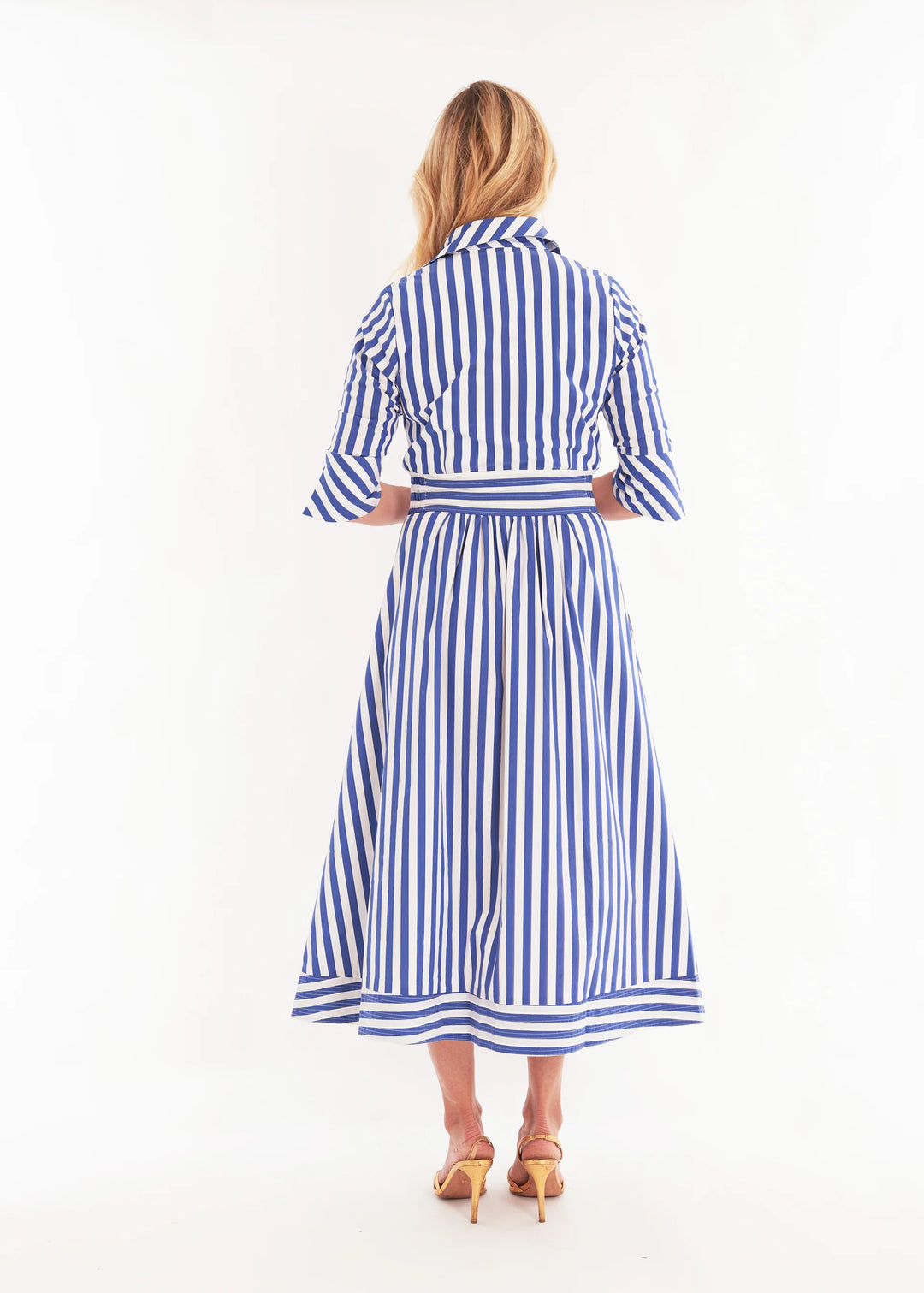 Monaco Dress | Navy Wide Stripe - Charlotte's Inc