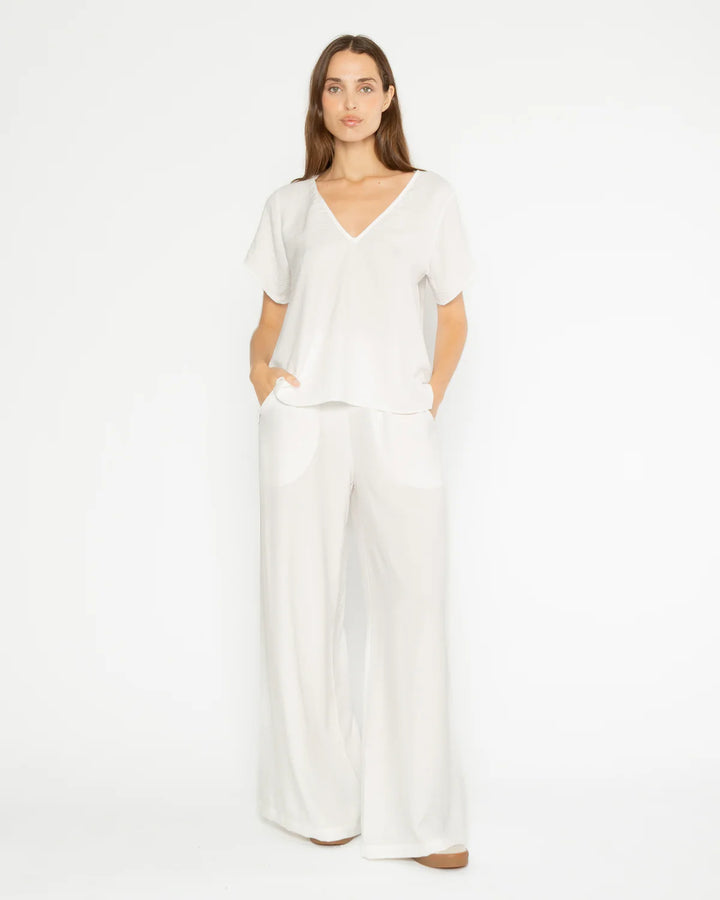 Satin Crepe Yacht Pant | Off White