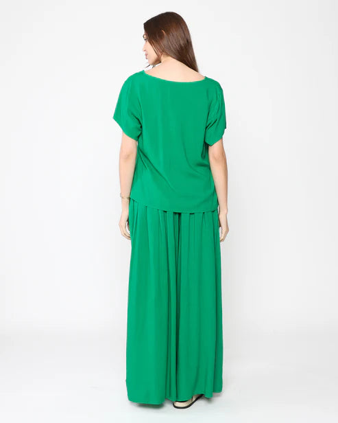 Linen Flowy Pant | Kelly Green