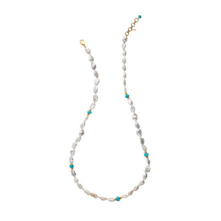 Daniella Necklace | Turquoise and Pearl