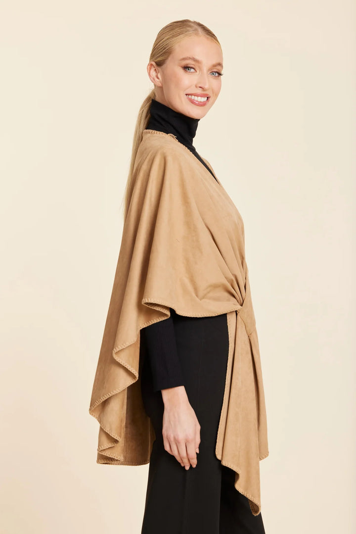 Faux Suede Wrap | Camel