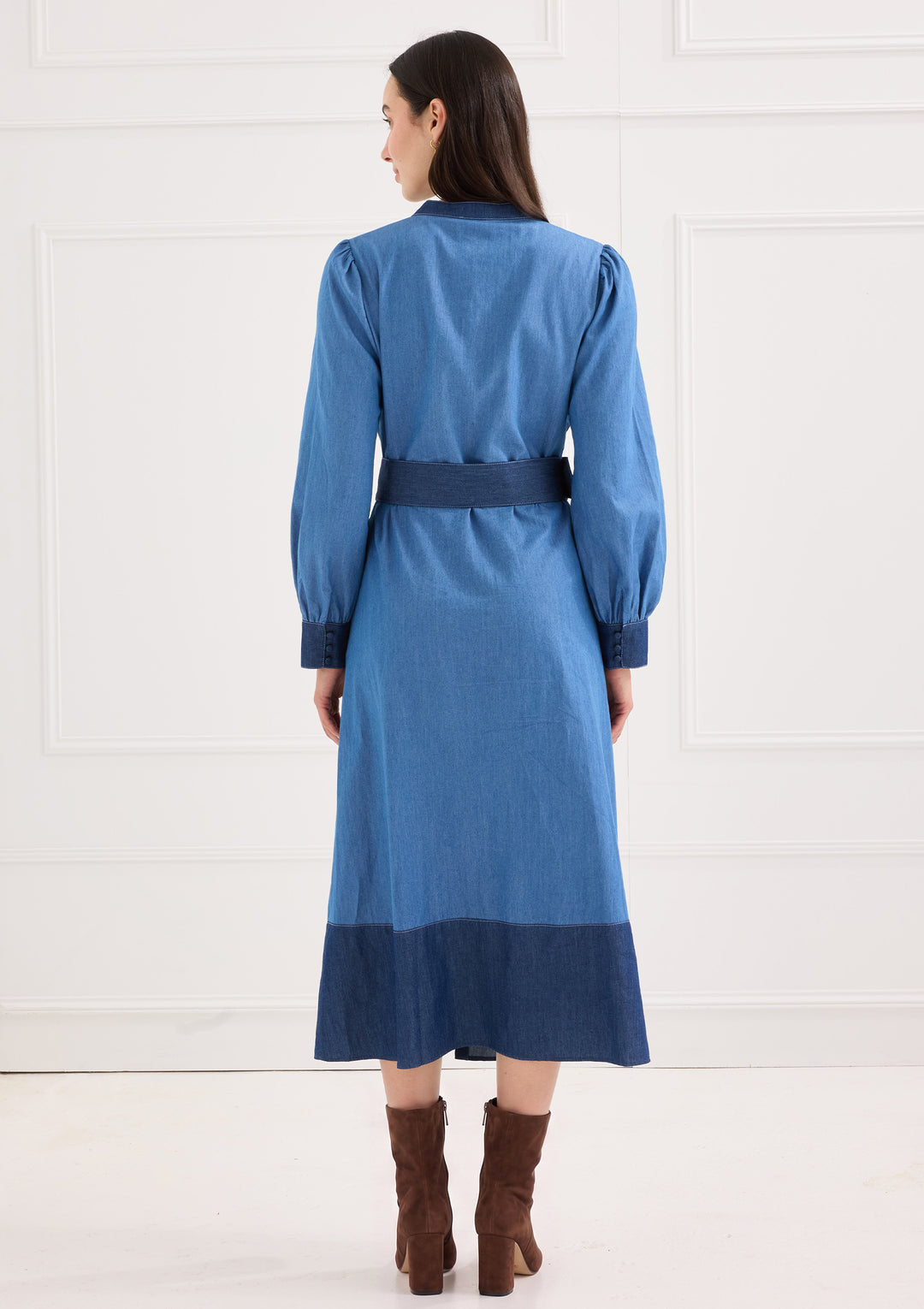 The Suzie Dress | Denim Floral