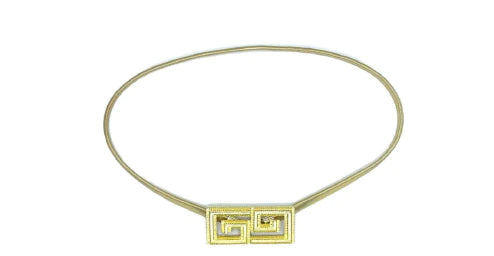Greek Key Stretch Metal Belt