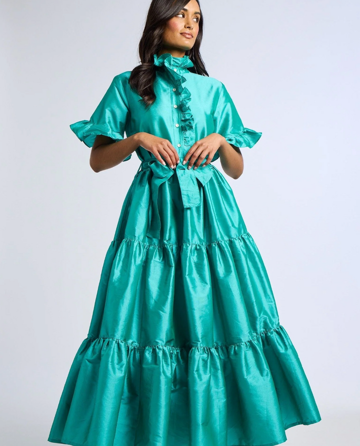 Victoria Dress | Jade Trafetta