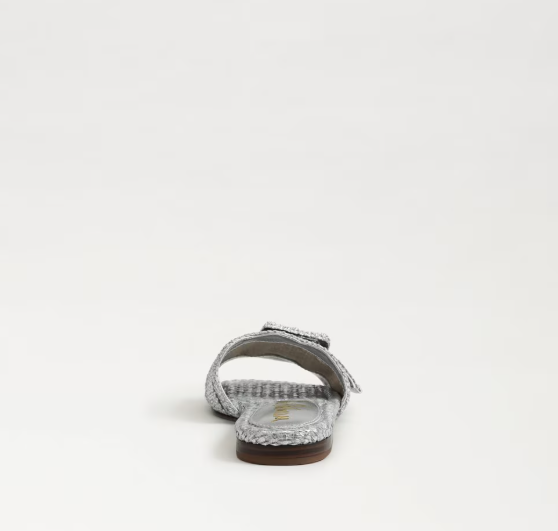 Bambi Sandal | Soft Silver Raffia