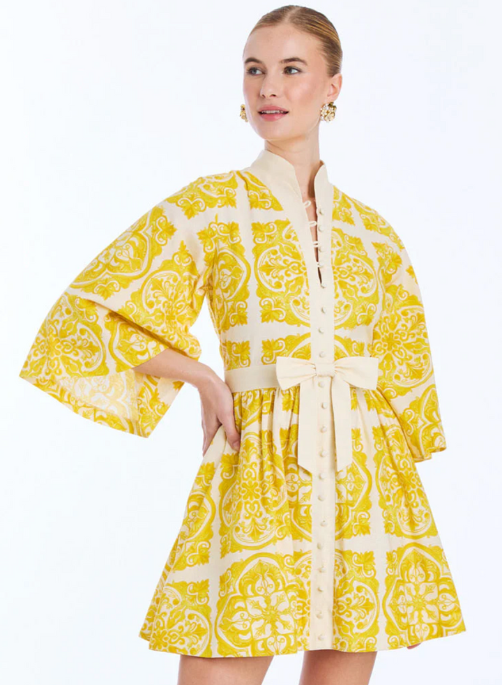 Carmen Mini Dress | Azulejo Yellow