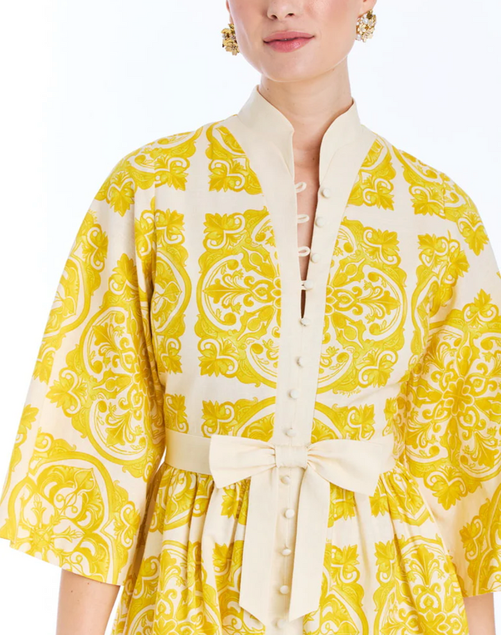 Carmen Mini Dress | Azulejo Yellow