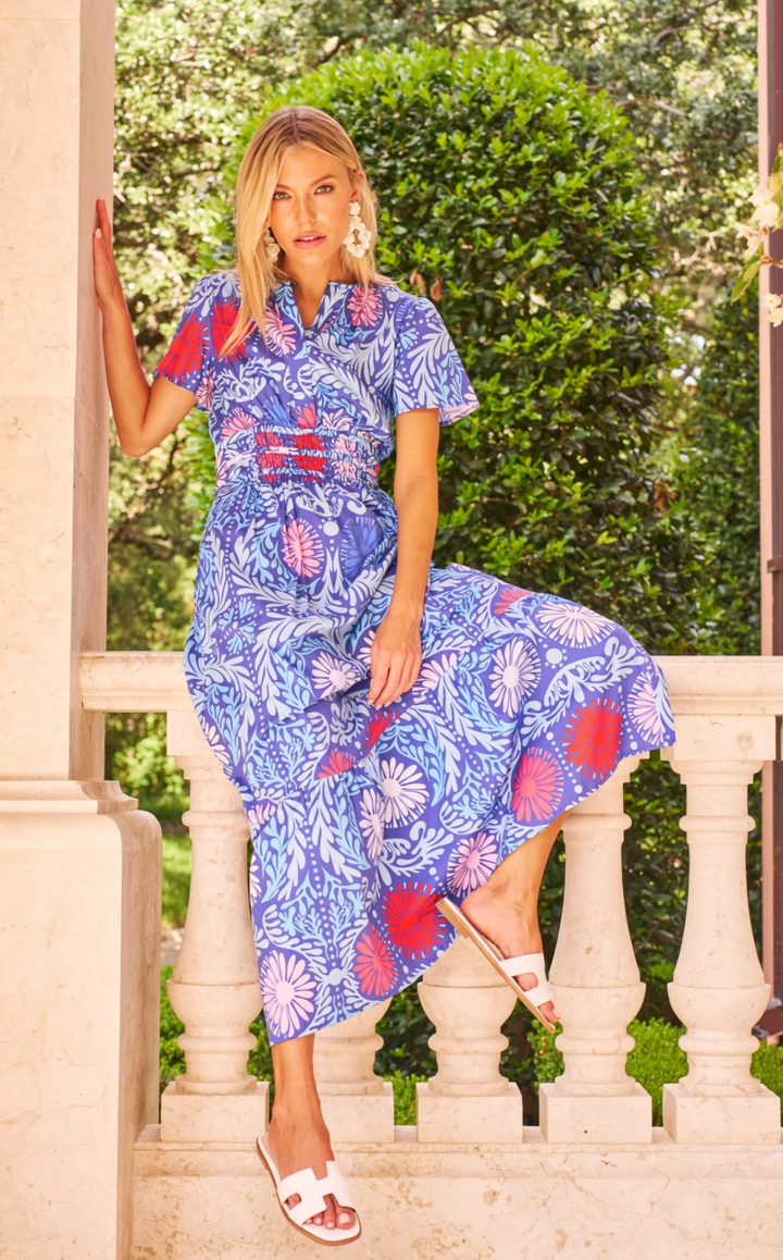 Eloise Dress | Cobalt Jardin