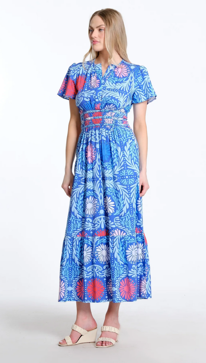 Eloise Dress | Cobalt Jardin