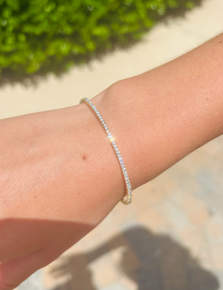 14kt .76rd Diamond Flex Bangle BV24