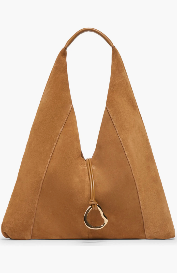 Malin Suede Hobo Bag | Pecan