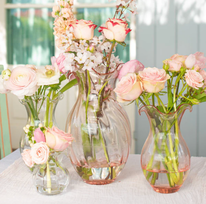 Assorted Hibiscus Vertical Fluted Vase