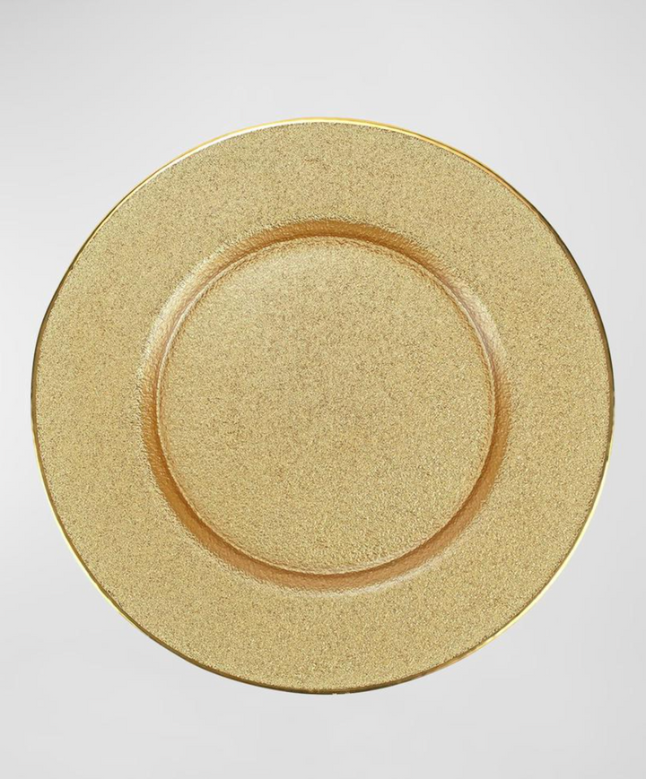Gold Metallic Glass Service Plate/Charger