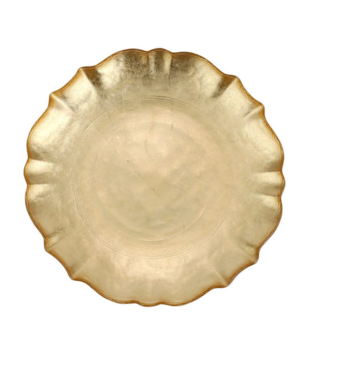 Baroque Glass Cocktail Plate | +Colors