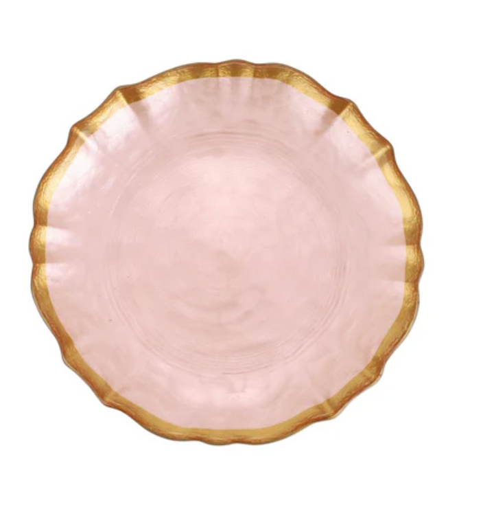 Baroque Glass Cocktail Plate | +Colors