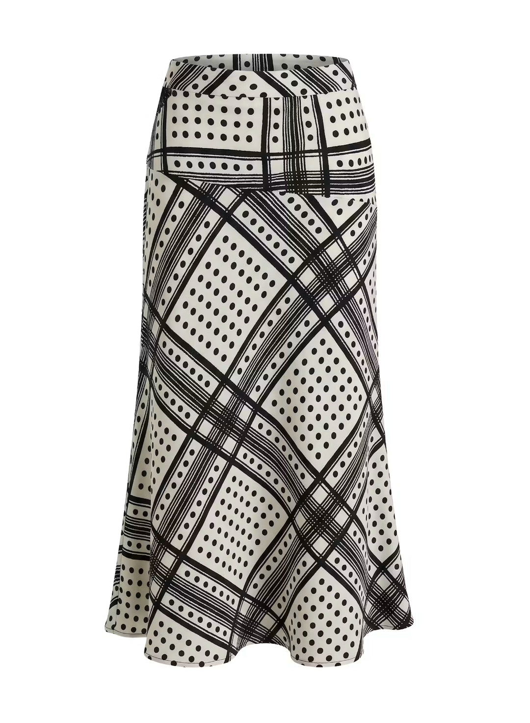 Beckett Skirt | Wellington Ivory Plaid Dot