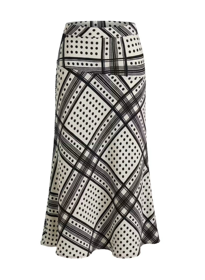 Beckett Skirt | Wellington Ivory Plaid Dot