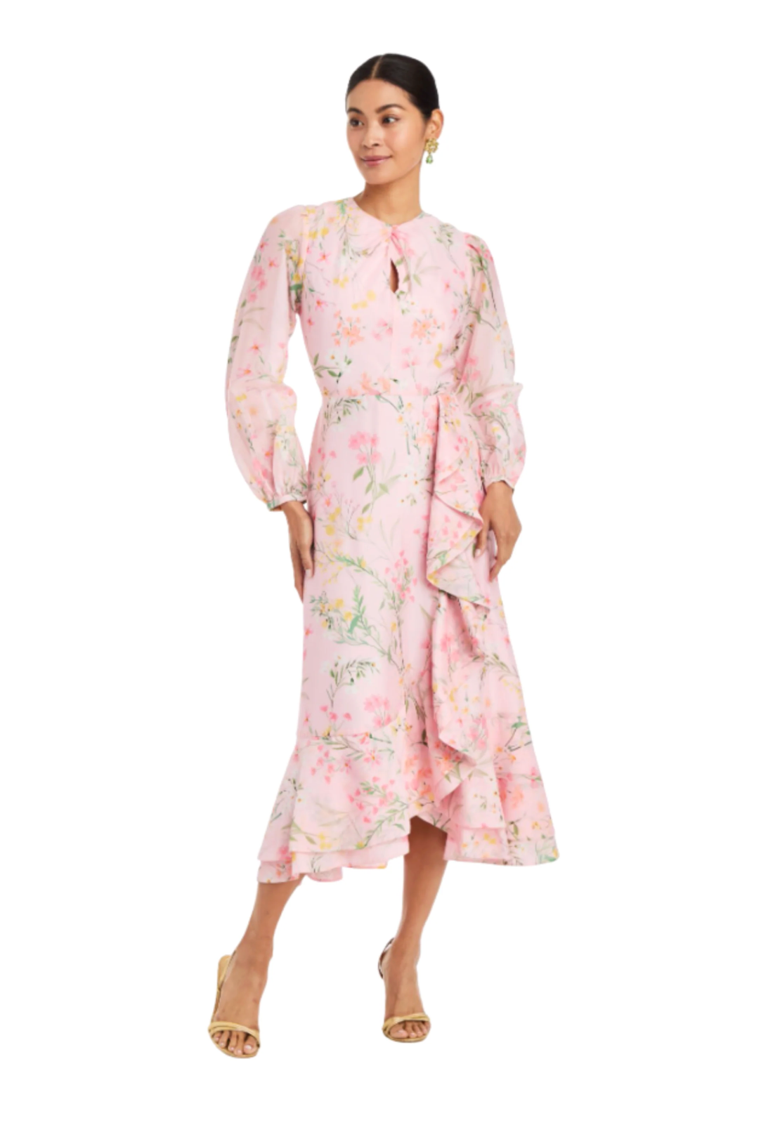 Ophelia Midi Dress | Rose Vines
