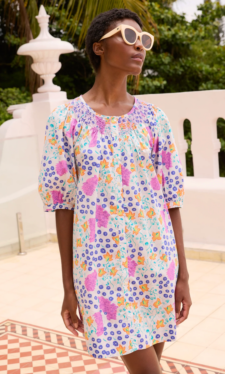 Embroidered Button Mini | Fleur Lilac