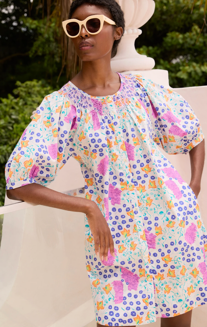 Embroidered Button Mini | Fleur Lilac