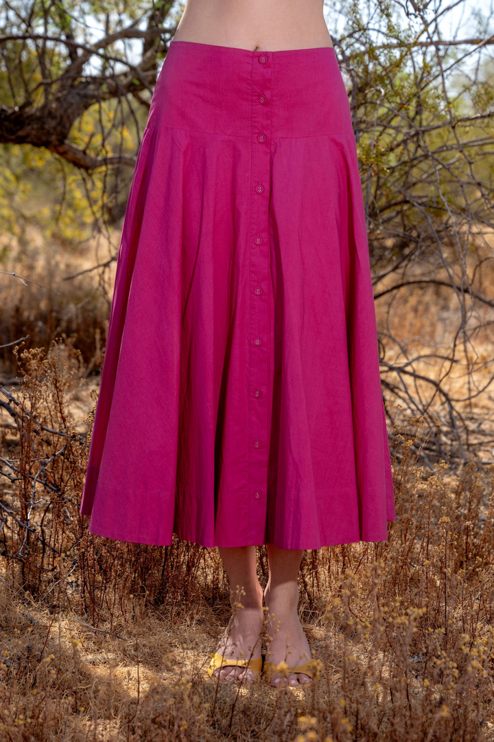 Tricia Long Skirt | Fuchsia