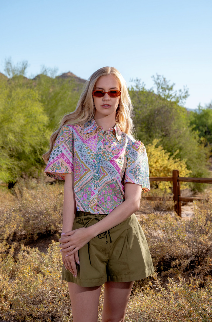 Jamie Top | Rosabelle Patchwork Print