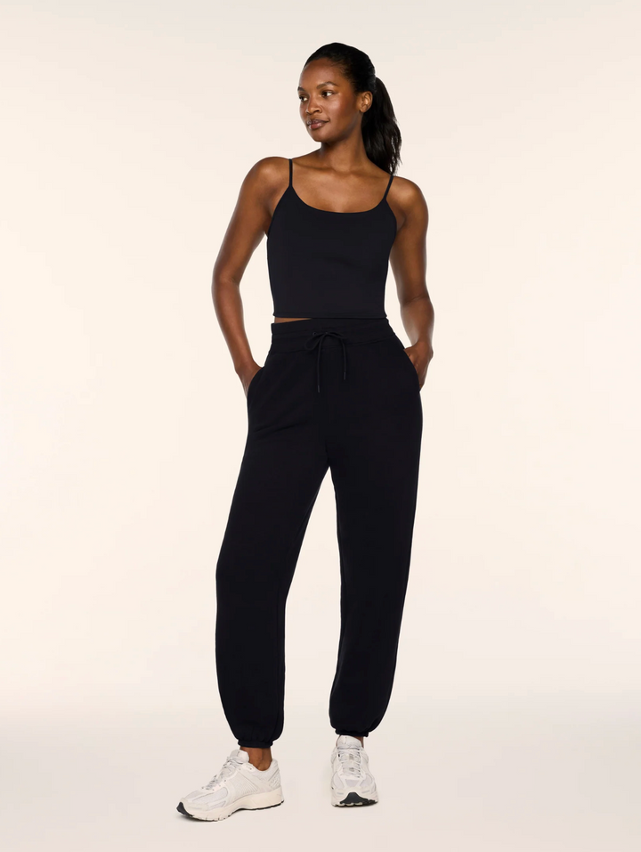 Cotton Fleece Jogger | Very Black