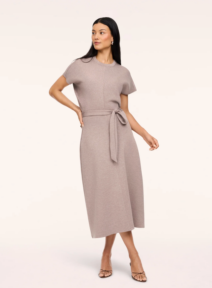 AirEssentials Draped Maxi Dress | Taupe Heather
