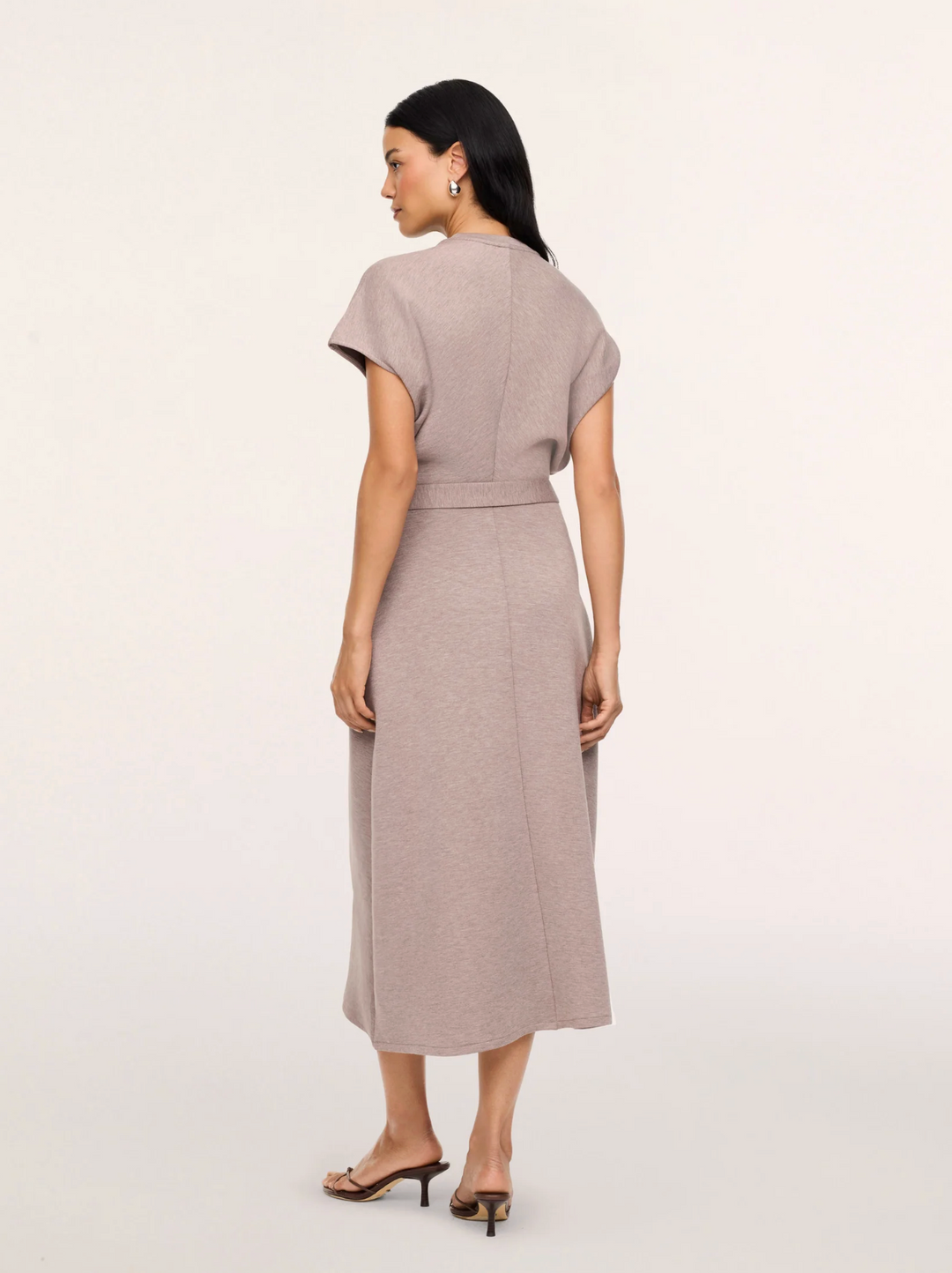 AirEssentials Draped Maxi Dress | Taupe Heather