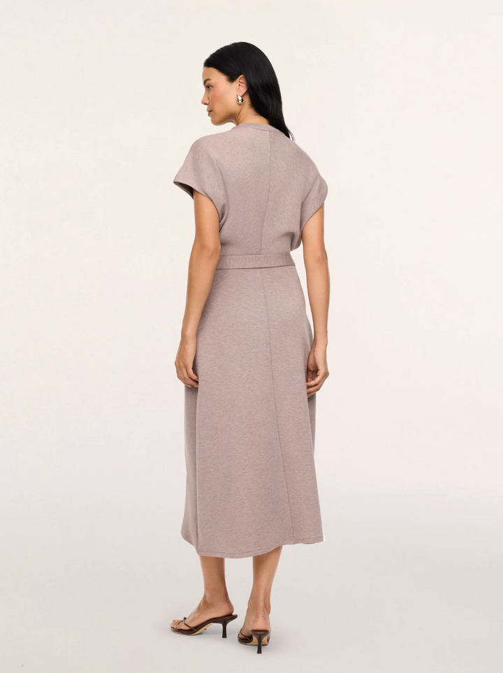 AirEssentials Draped Maxi Dress | Taupe Heather