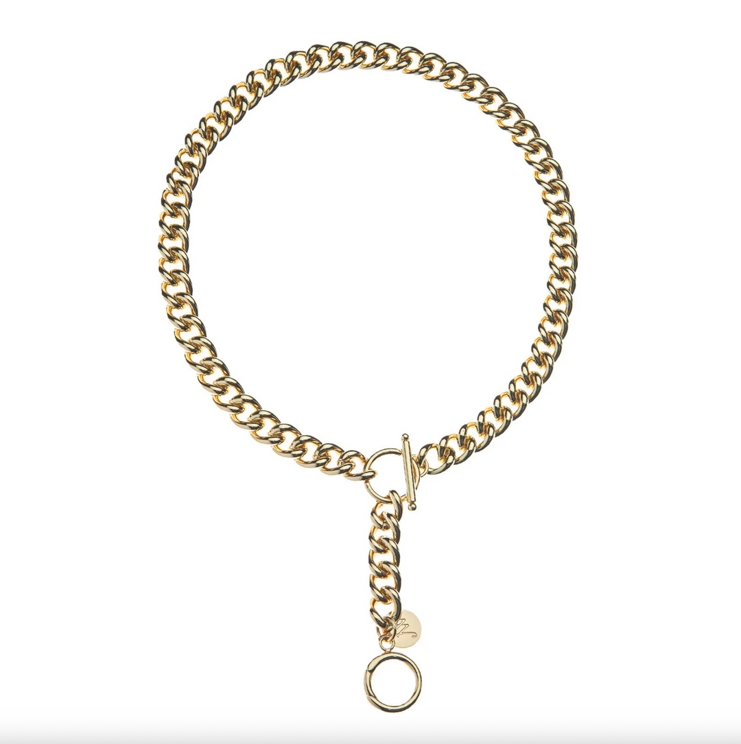 Curb Chain Lariat with T-Bar