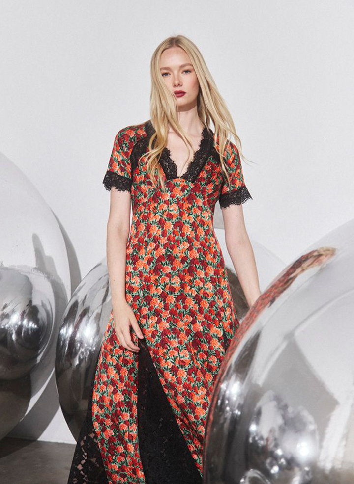 Vela Dress | Crimson Blossom