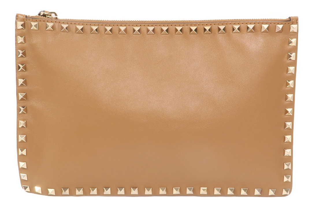 Valentino Calfskin Leather Rockstud Clutch/Pouch