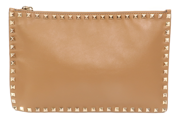 Valentino Calfskin Leather Rockstud Clutch/Pouch