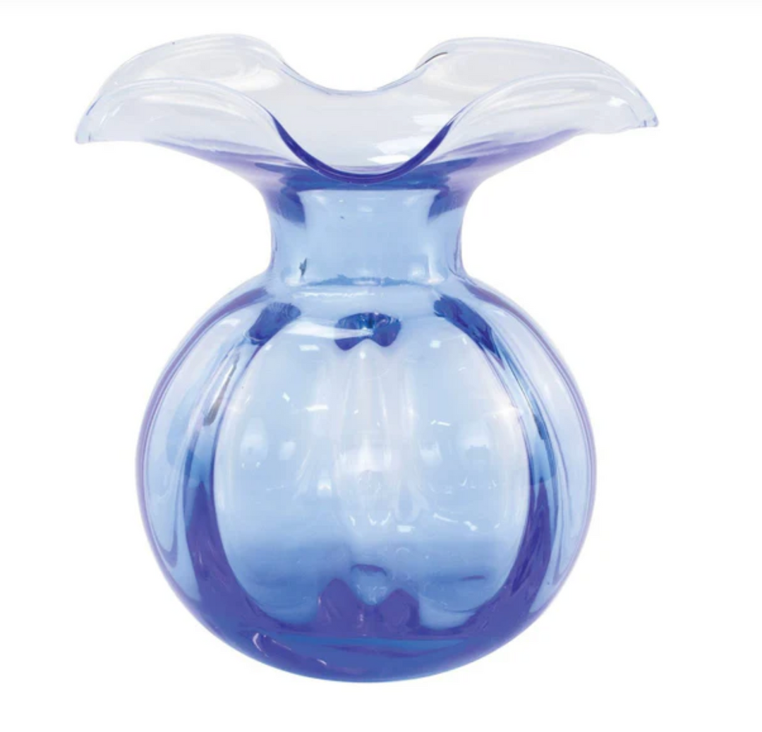 Assorted Hibiscus Glass Fluted Vase - Charlotte's Inc