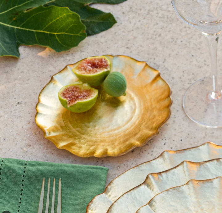 Baroque Glass Cocktail Plate | +Colors