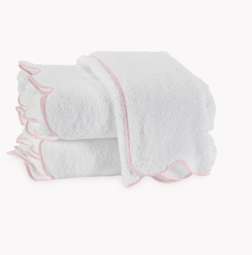 Monogram Cairo Scallop Towels - Charlotte's Inc