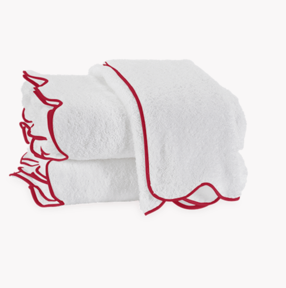 Monogram Cairo Scallop Towels - Charlotte's Inc